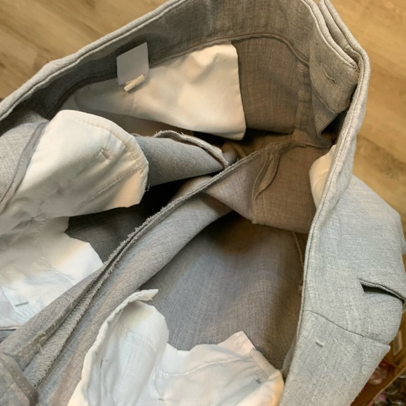 Talbots Womens Dress Pants Size 12P Signature Light Gray Pockets J01804 - Picture 13 of 15